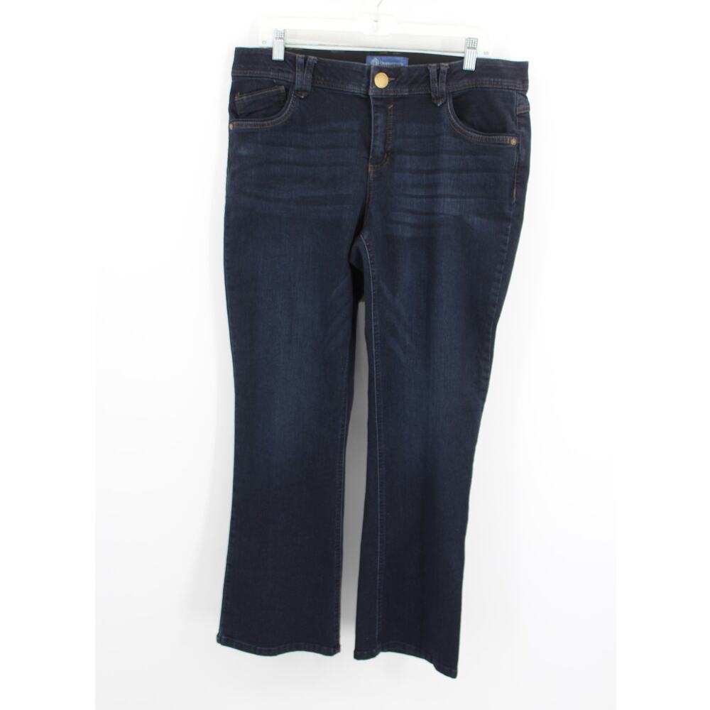 Democracy Ab solution Itty Bitty Bootcut Jeans Indigo Stretch Women 16W Comfort